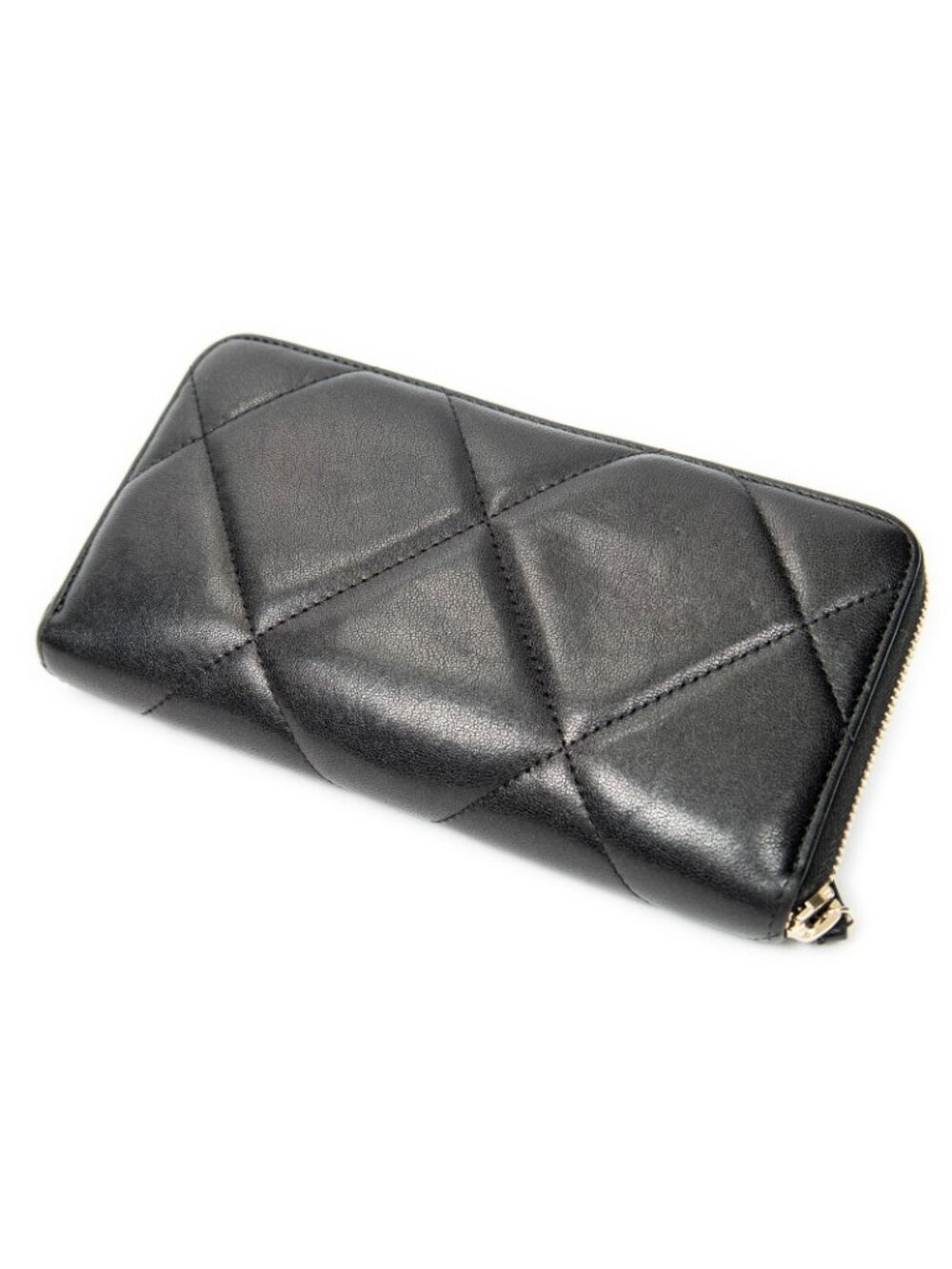 Chanel Zip Around Wallet Black Quilted Lambskin Leather - Picture 2 of 6